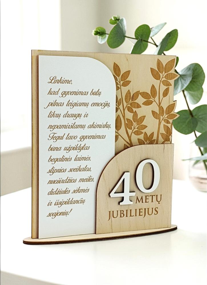 Pastatomas sveikinimas „Linkime, kad gyvenimas būtų...“ su jūsų pasirinktais metais