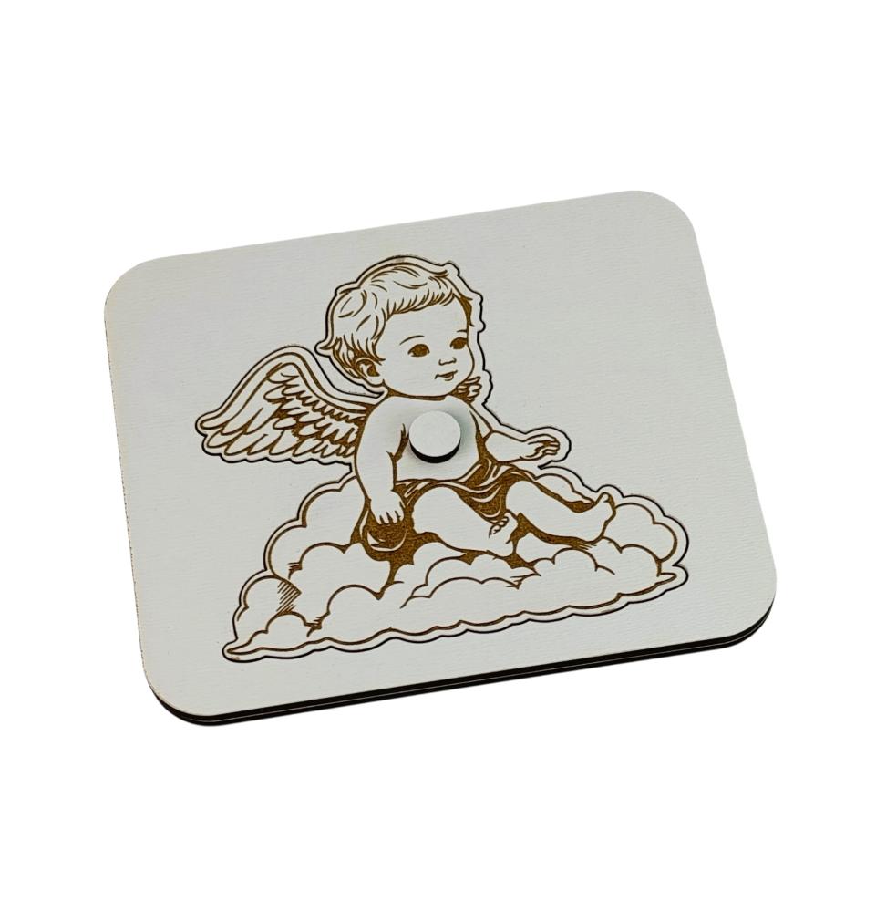 Kvietimas-angeliukas Krikšto tėveliams „Mano širdelė sako...“