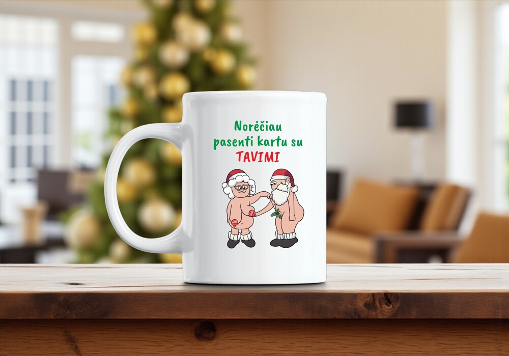 Standartinis puodelis „Norėčiau pasenti kartu su tavim“