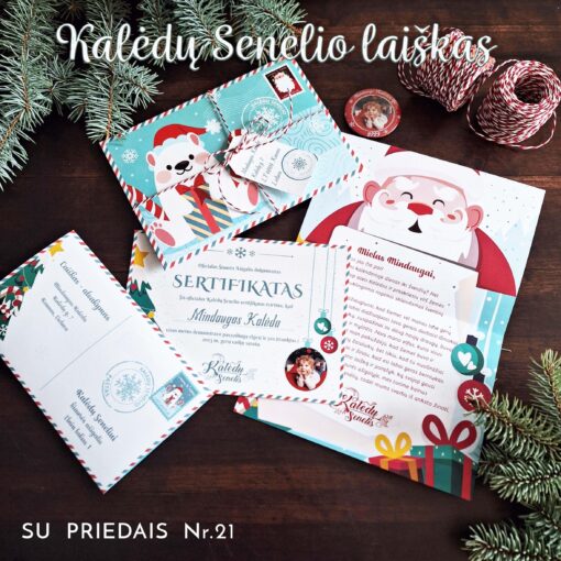 Asmeninis Kalėdų Senelio laiškas su priedais Nr.21