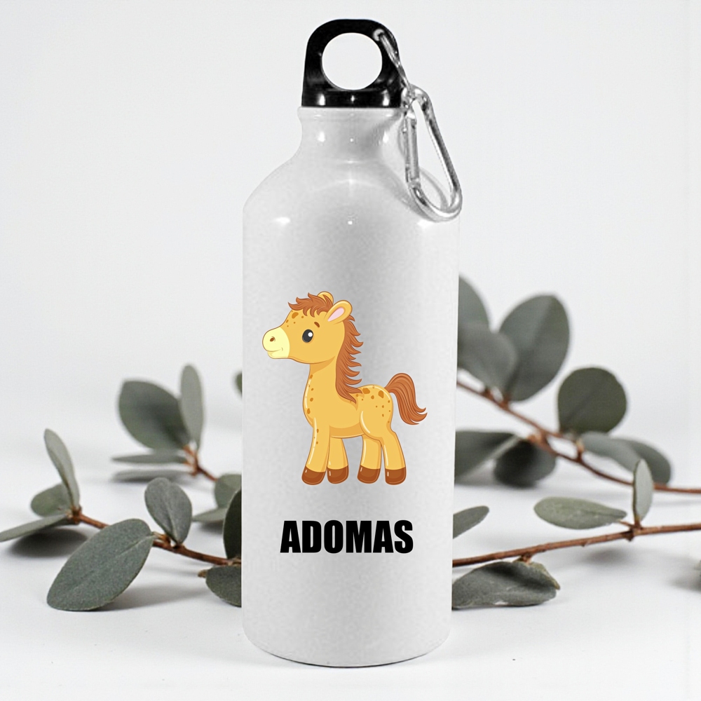 Balta vandens gertuvė su arkliuku ir jūsų pasirinktu vardu (400ml)