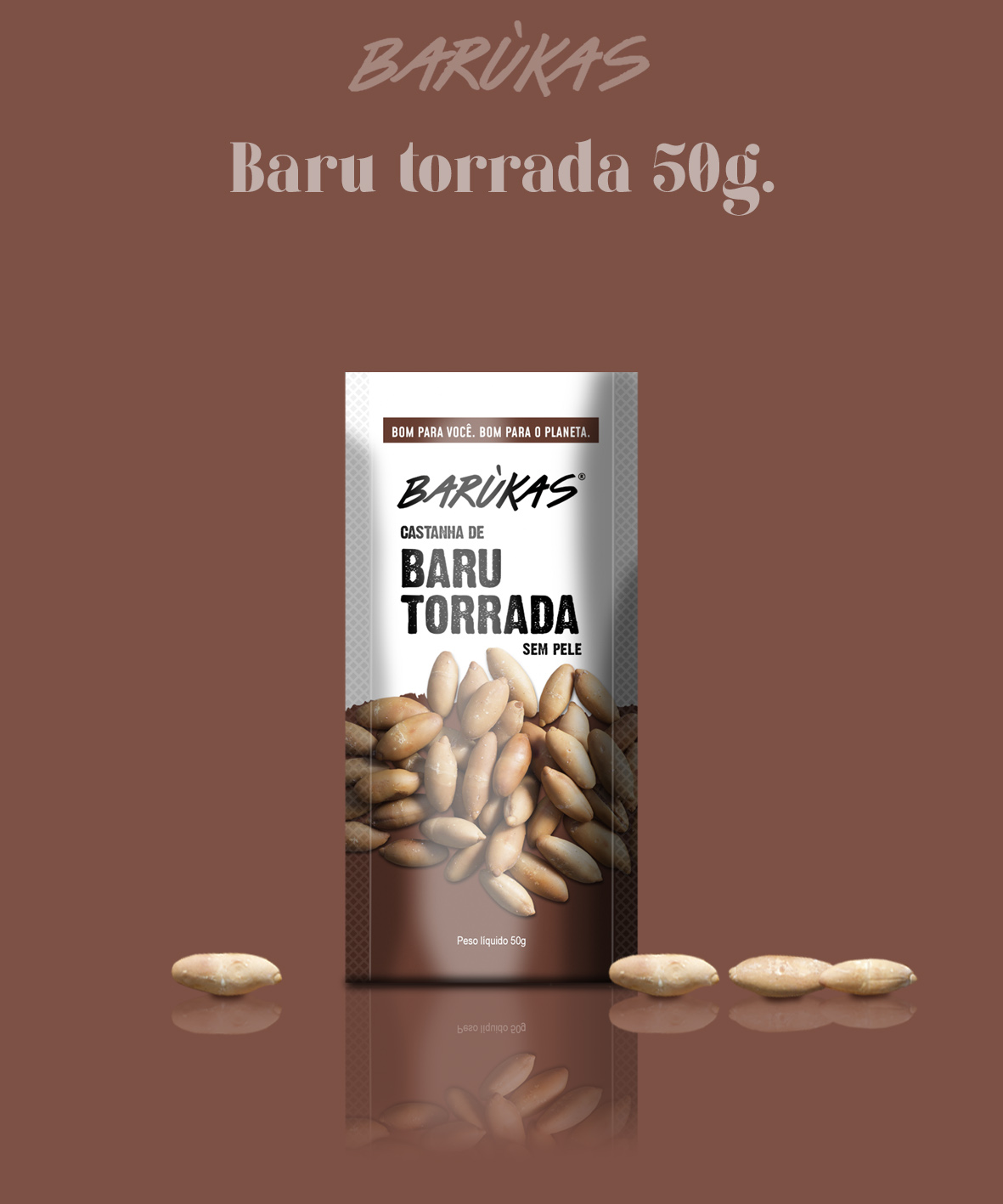 Castanha de Baru Torrada Sem pele 50g