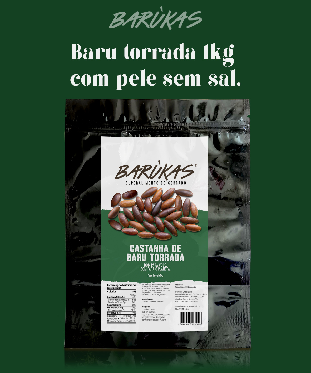 Castanha de Baru Torrada 1kg 