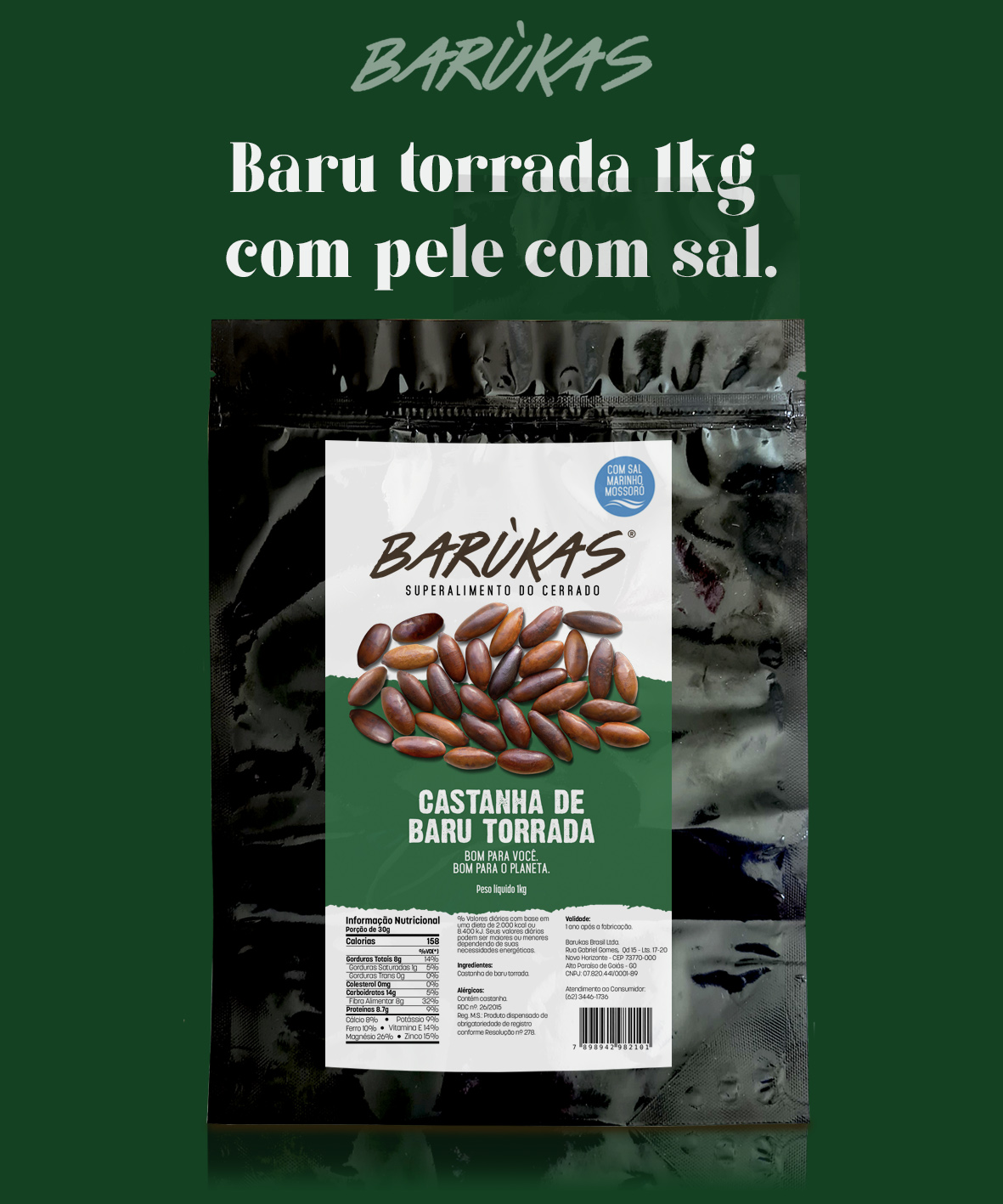 Castanha de Baru Torrada com sal 1kg