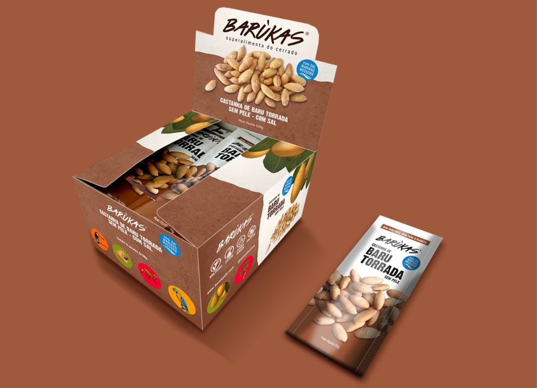 Display Castanha de baru sem pele com sal 12x50g