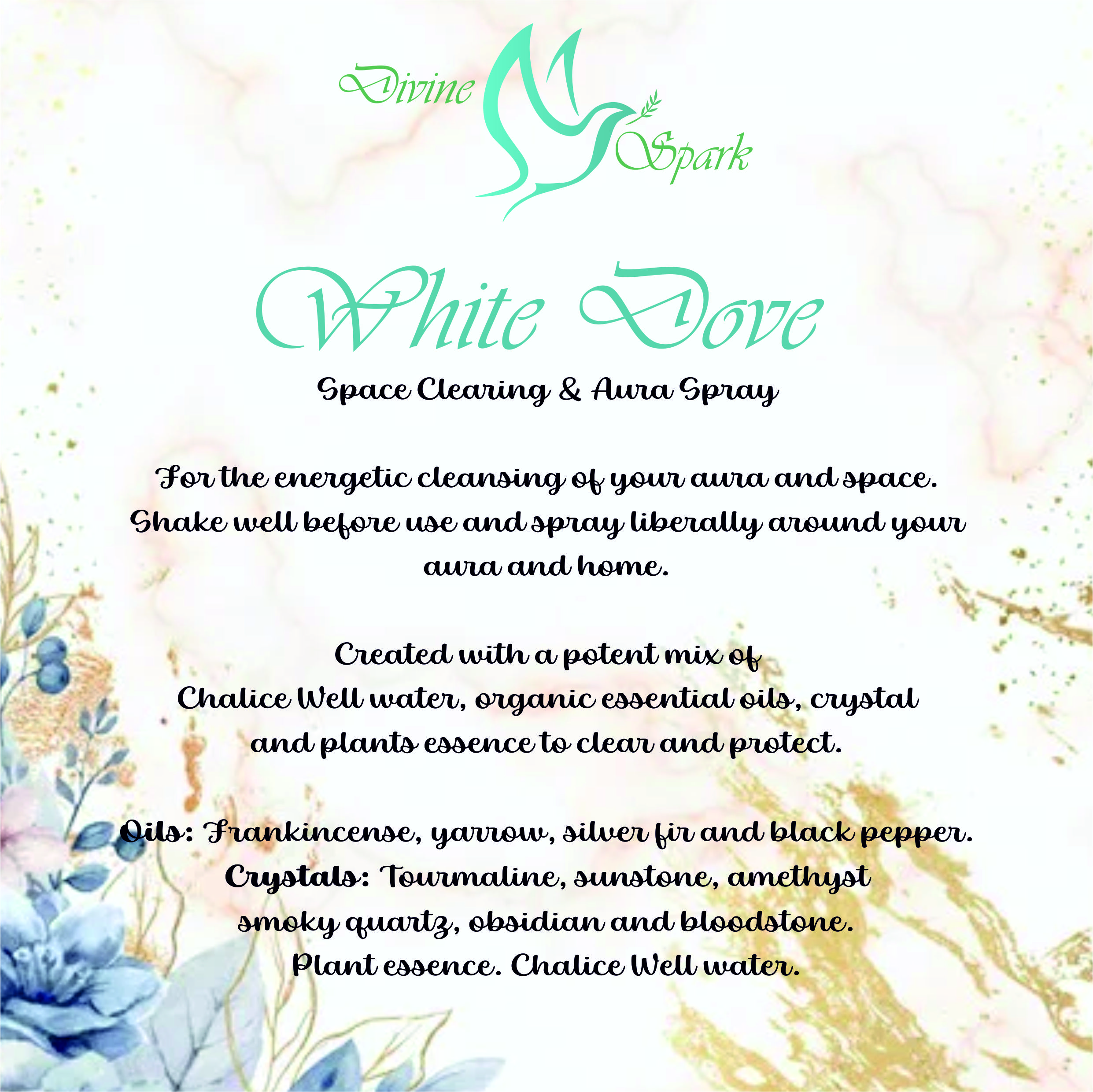 *White Dove* Protection & Space Clearing Aura Spray
