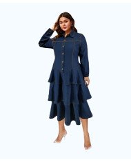Denim Tiered Dress