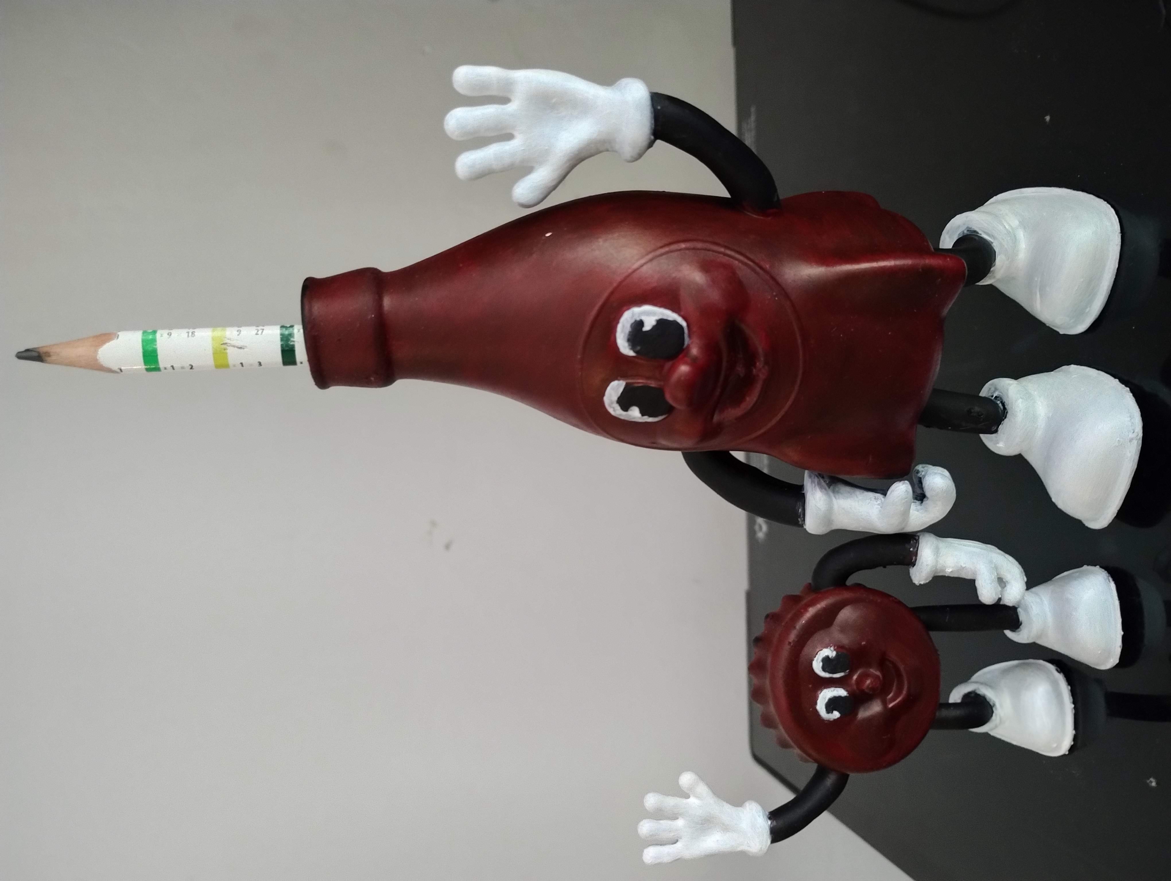 Handmade Fallout Bottle & Cappy Statue – Fan Art Replica Nuka-Cola mascots
