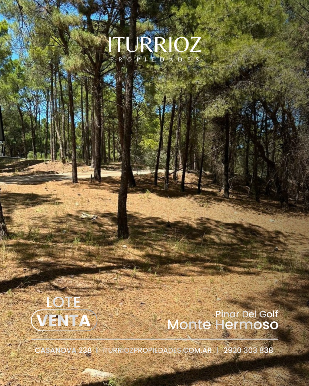 Venta lote Monte Hermoso Barrio Pinar Del Golf Sur