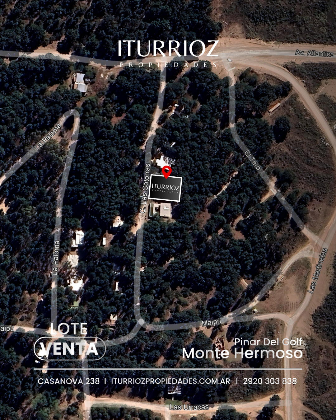 Venta lote Monte Hermoso Barrio Pinar Del Golf Sur