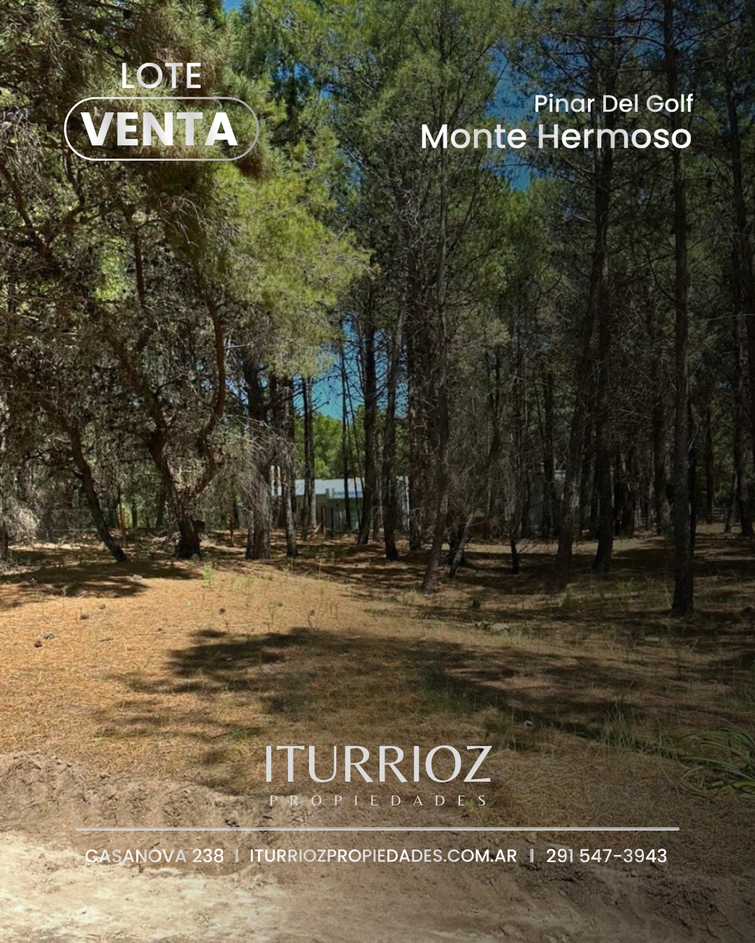 Venta lote Monte Hermoso Barrio Pinar Del Golf Sur