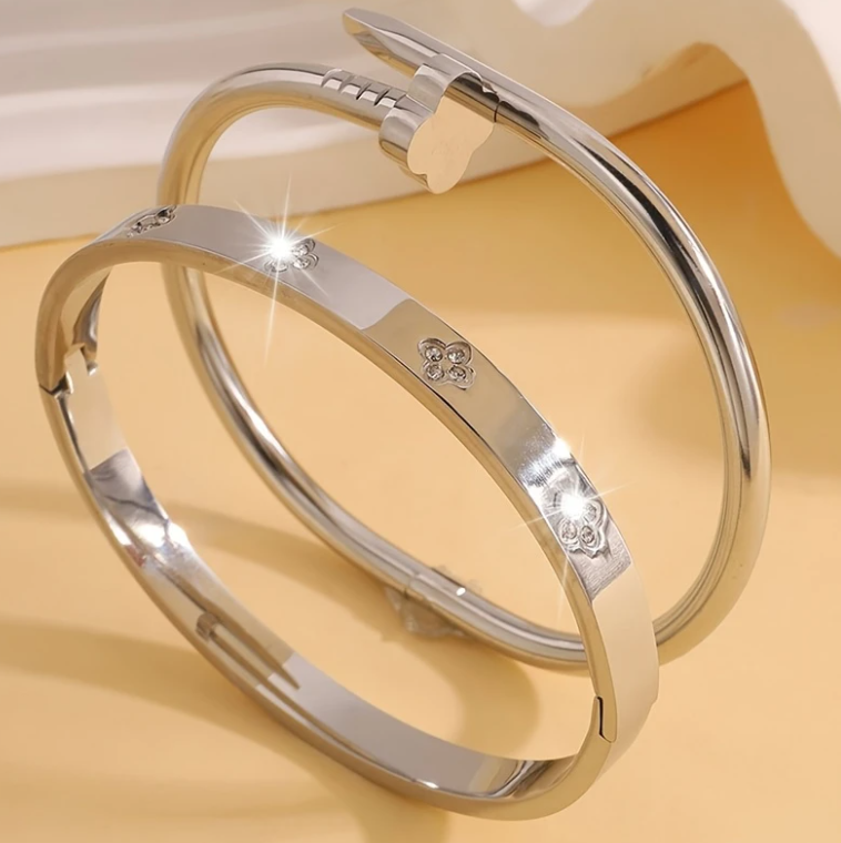 Bracelete de Aço Inoxidável Beleza Fina