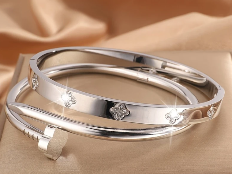 Bracelete de Aço Inoxidável Beleza Fina