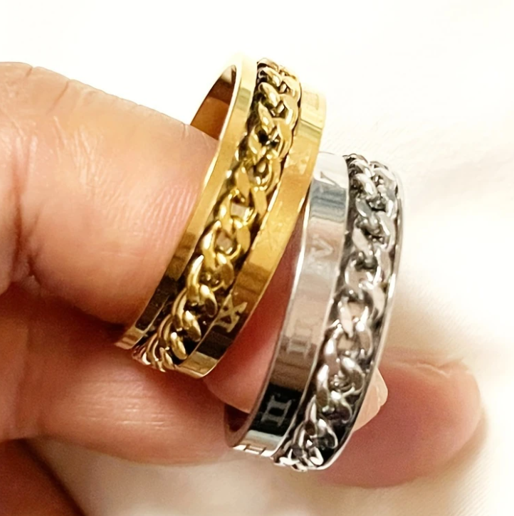 Anel Masculino Dourado