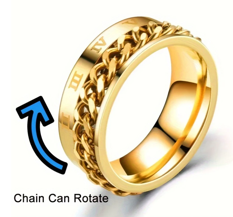 Anel Masculino Dourado