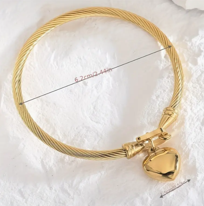 Pulseira com pingente de coração coleção Brisa