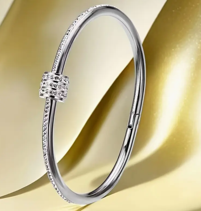 Bracelete prateado Coleção Glamour