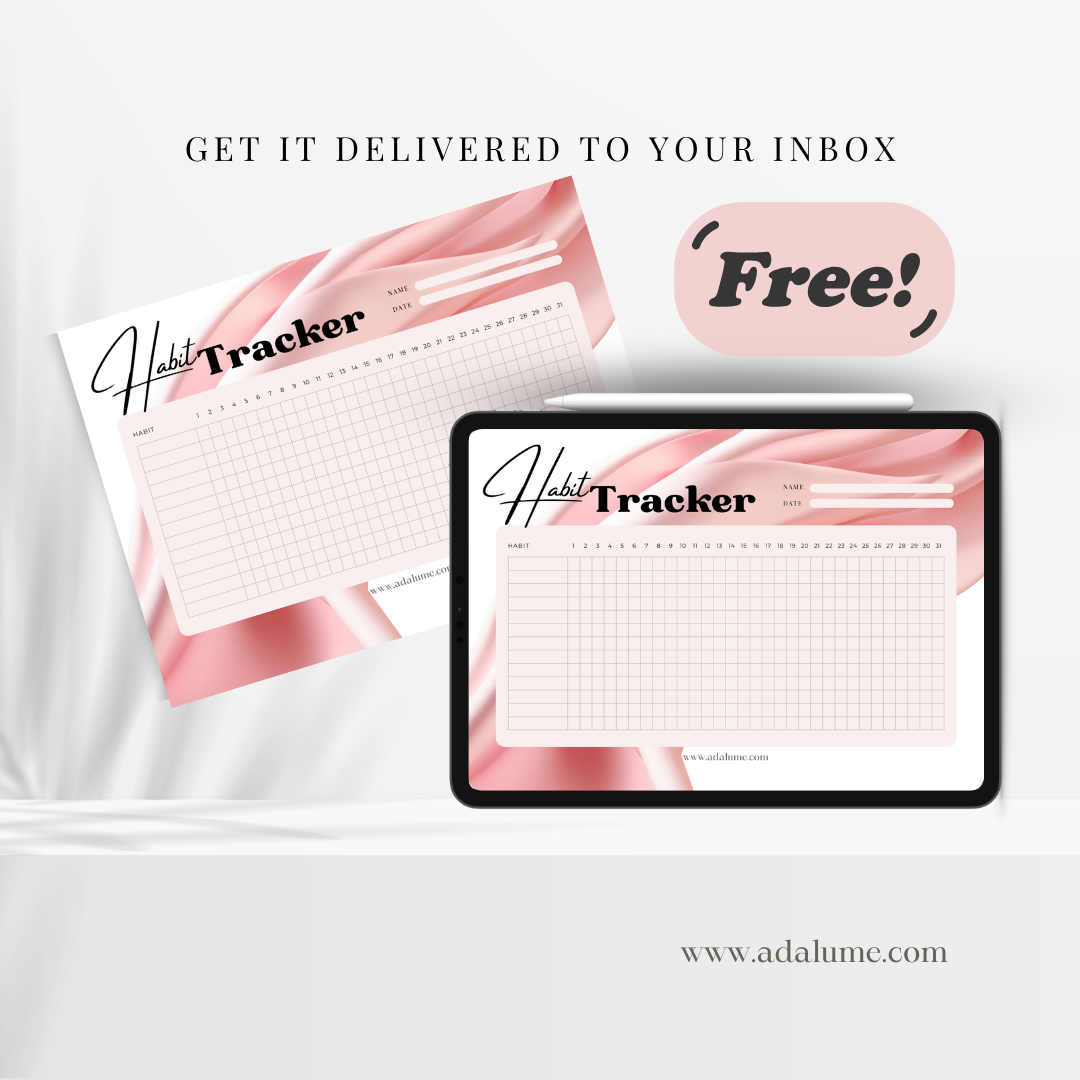 Printable Monthly Habit Tracker / Planner - Horizontal, Landscape | Personal Habit Tracker