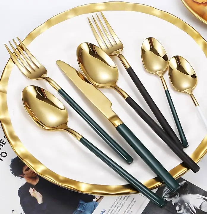 Hochwertiges Barock Besteckset, Löffel, Gabel, Edelstahl || High-Quality Baroque Cutlery Set, Spoon, Fork, Stainless Steel