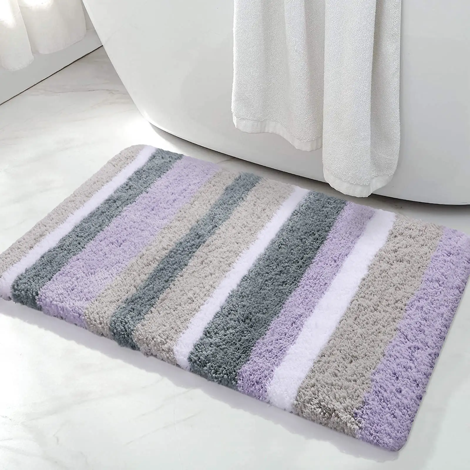 Badezimmerteppich aus Flanell Memory Foam || Thickened Memory Foam Bathroom Carpet with Fleece Surface