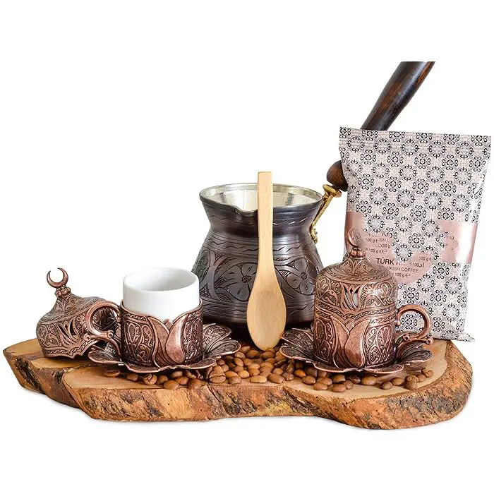 Osmanisches Design Türkische Kupfer Kaffekanne || Ottoman Design Copper Turkish Coffee Pot