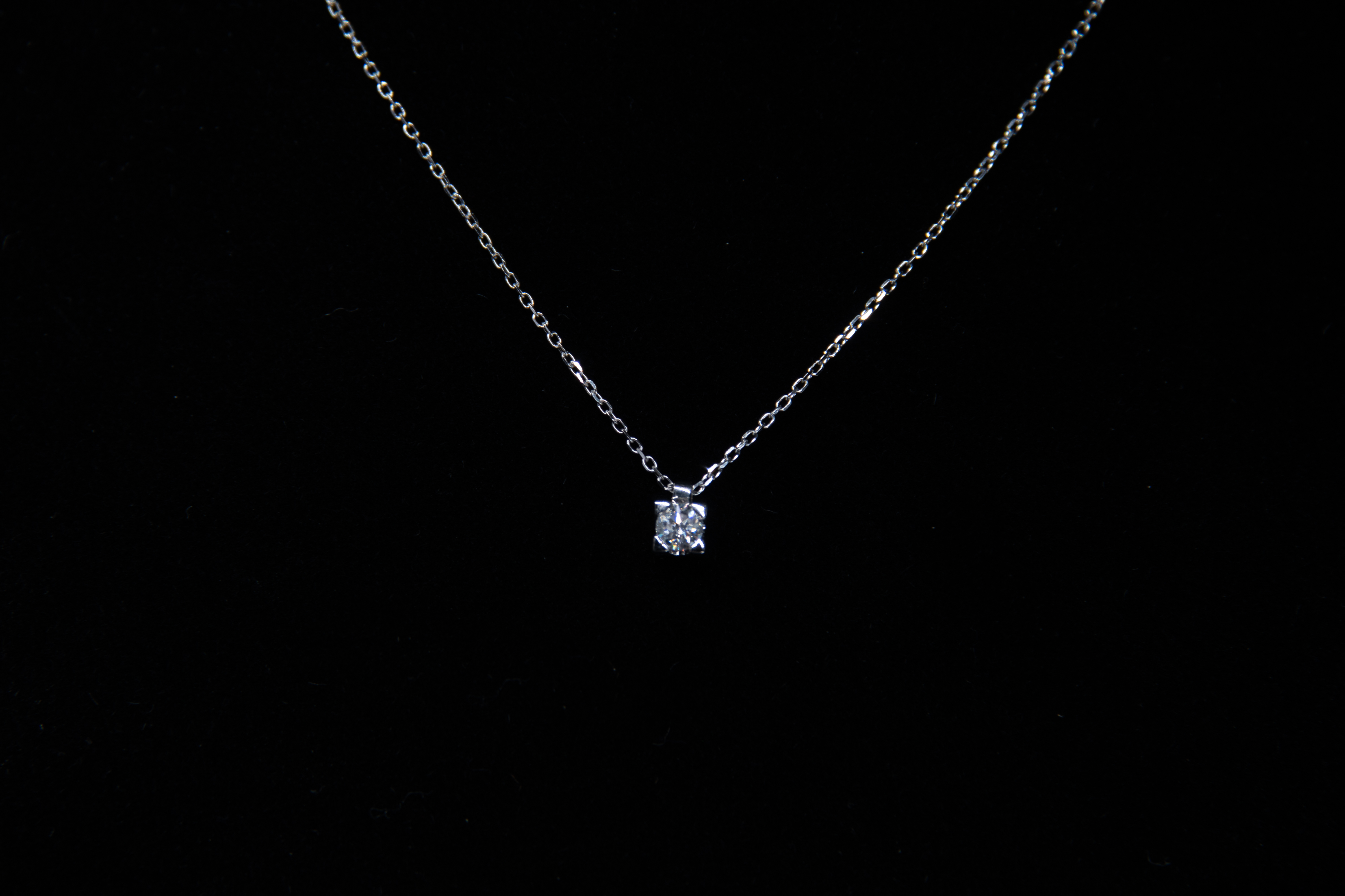 Oro Blanco con Diamante Singular