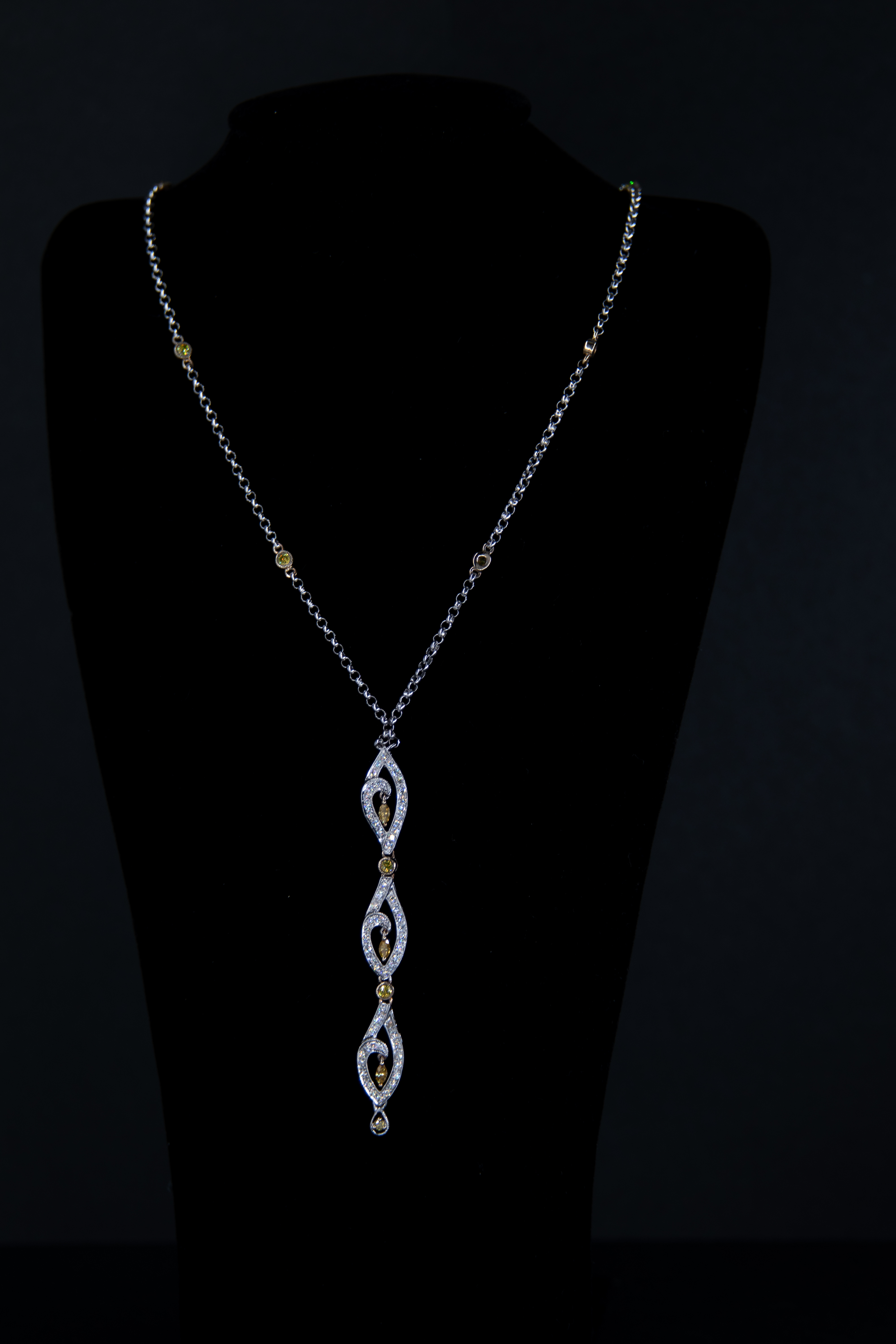 Oro Blanco con Diamantes Amarillo - Diamante