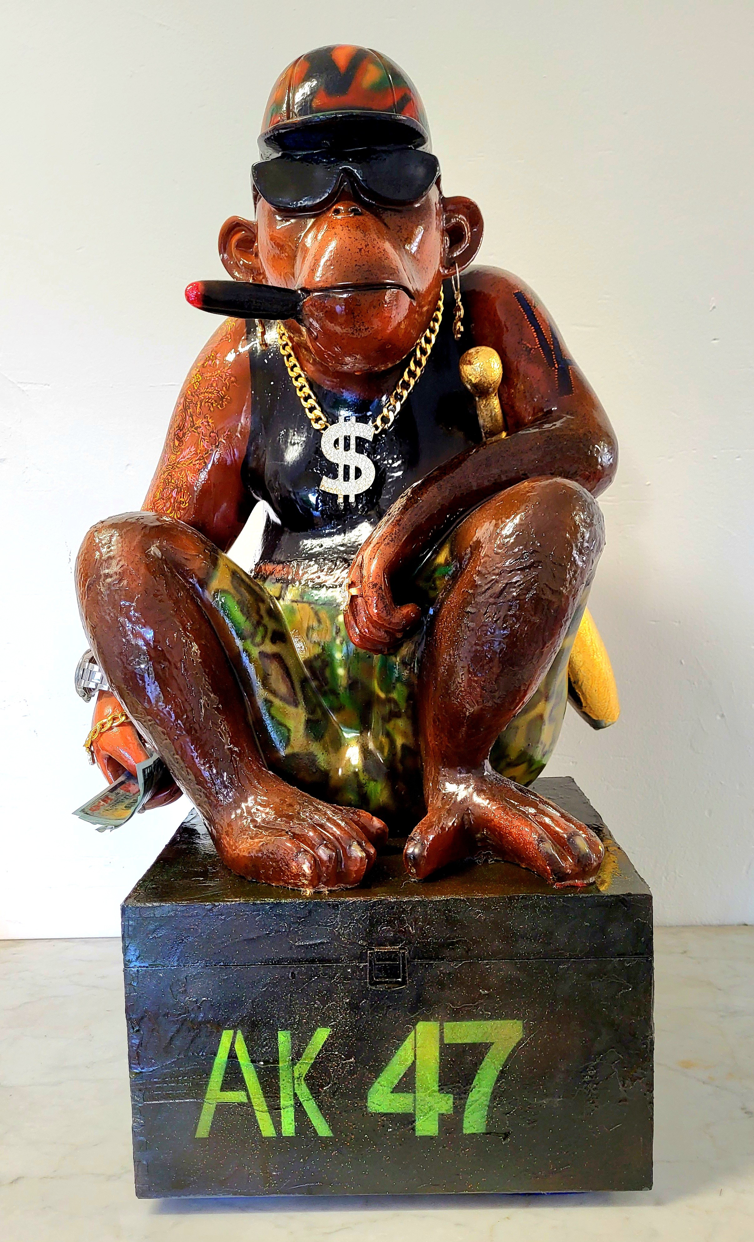 Monkey Figurine with Accessories