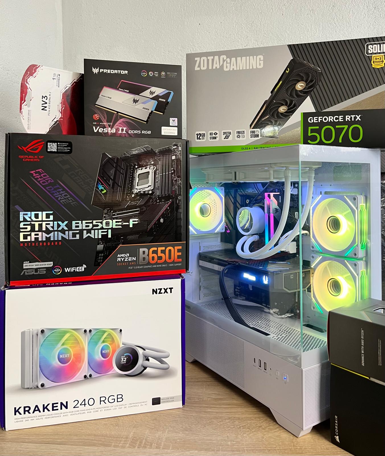 PC GAMER ZALMAN RTX 5070 + RYZEN 7 7700 
