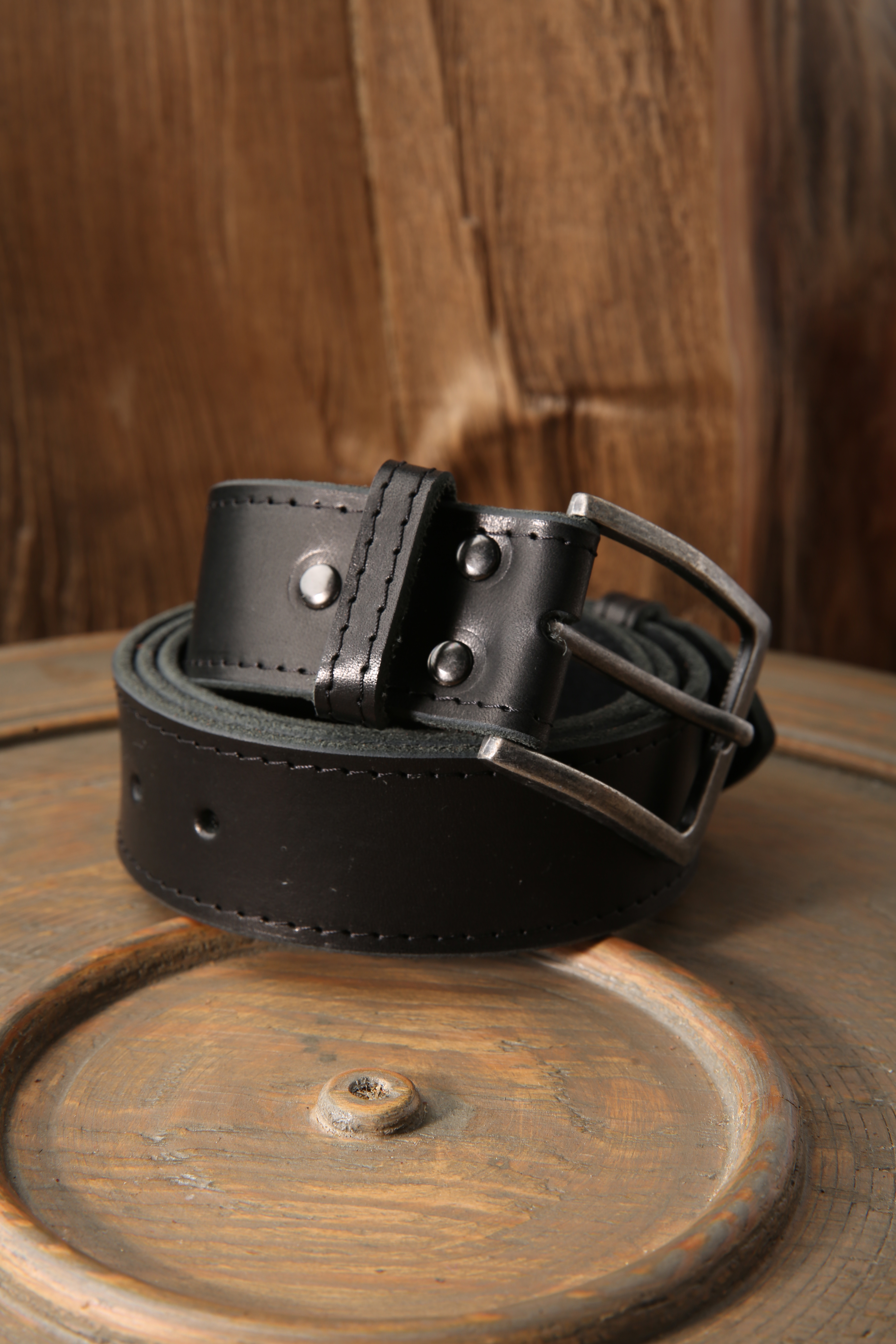 Leather Belt "Vero" Stitched