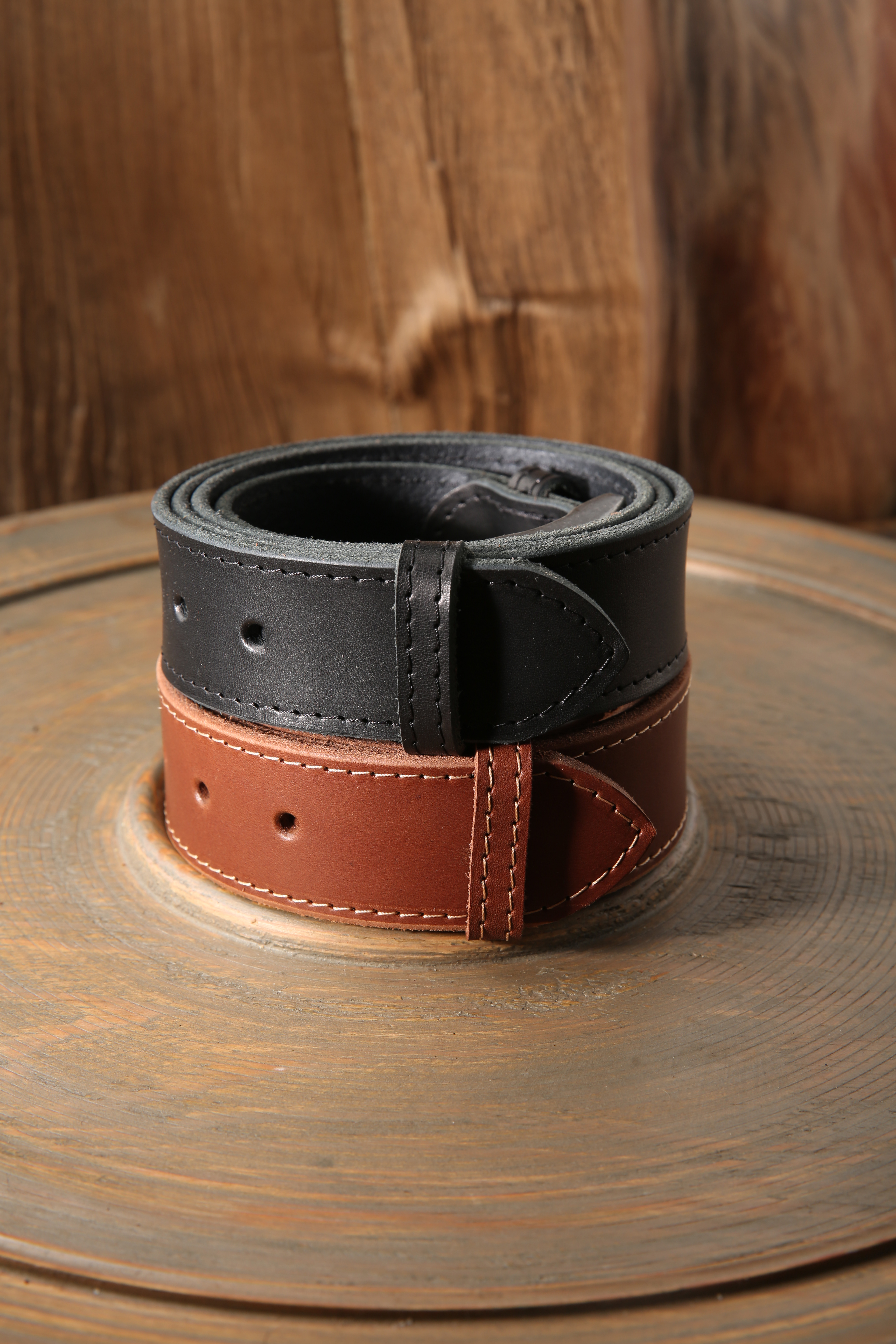 Leather Belt "Vero" Stitched