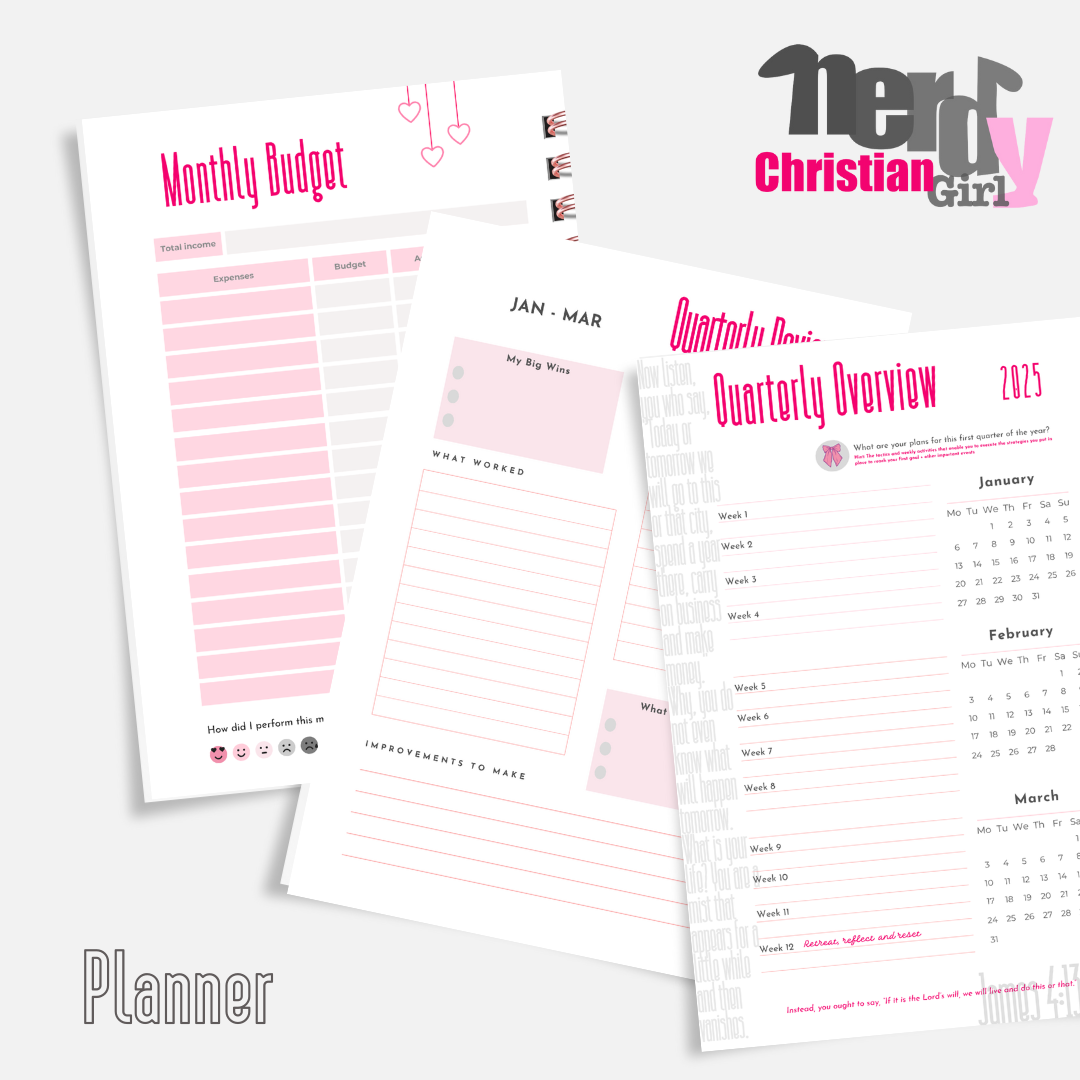Nerdy Christian Girl Printable Annual Planner Vol1