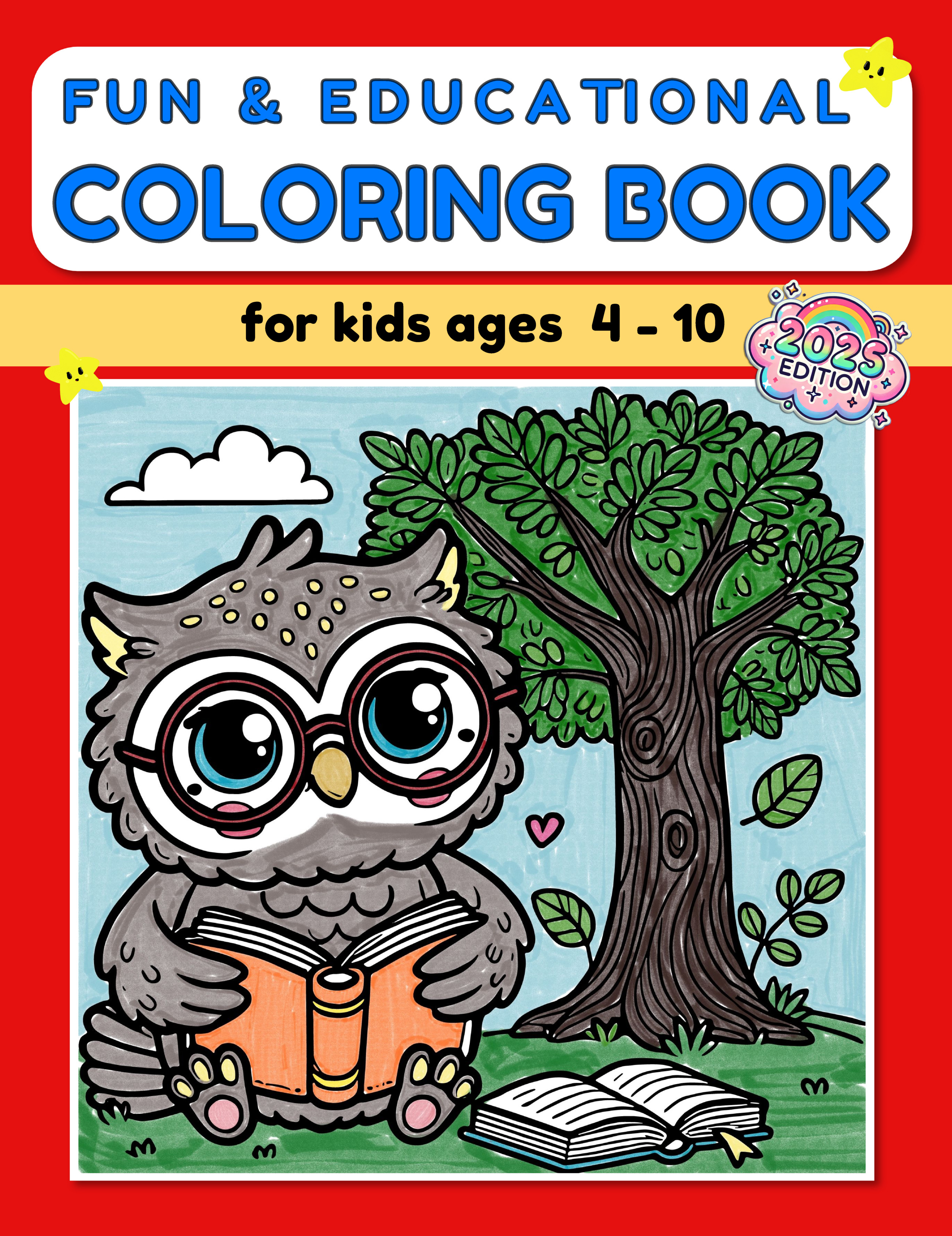 Fun & Educational Coloring book for kids ages 4 to 8