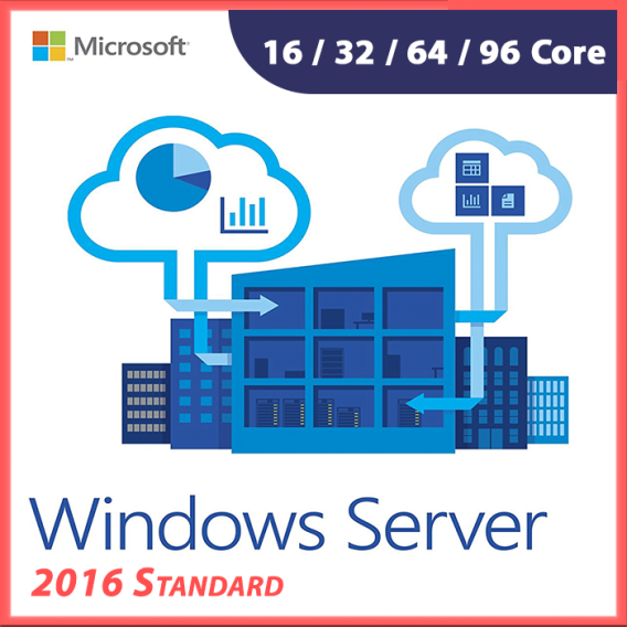 Windows Server 2016 Standard (16 Core / 32 Core / 64 Core / 96 Core)