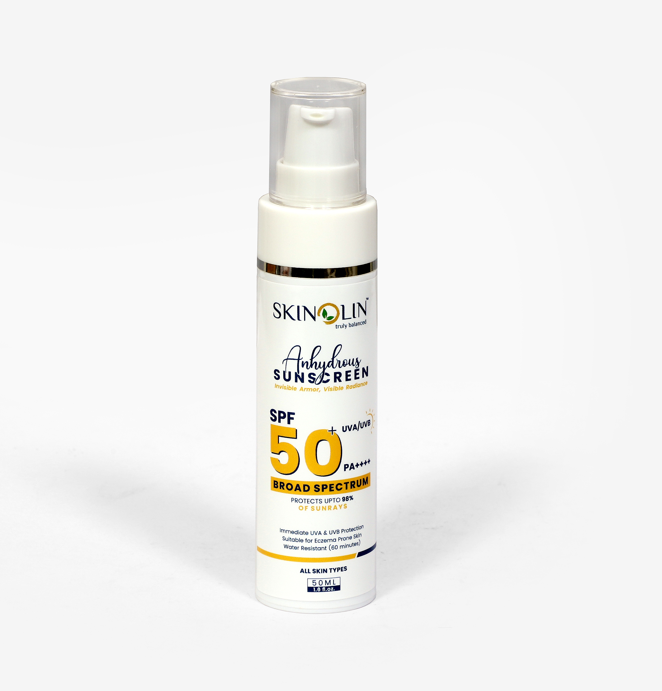 Anhydrous sunscreen SPF 50 pa++