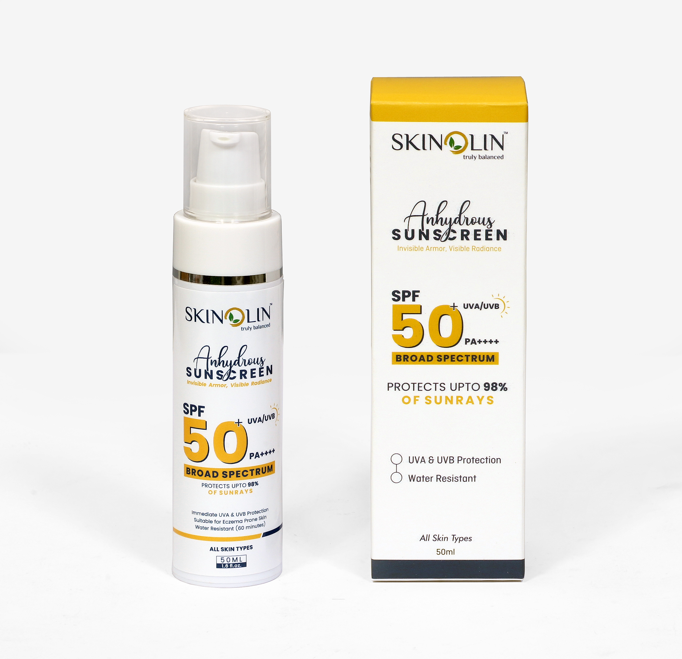 Anhydrous sunscreen SPF 50 pa++