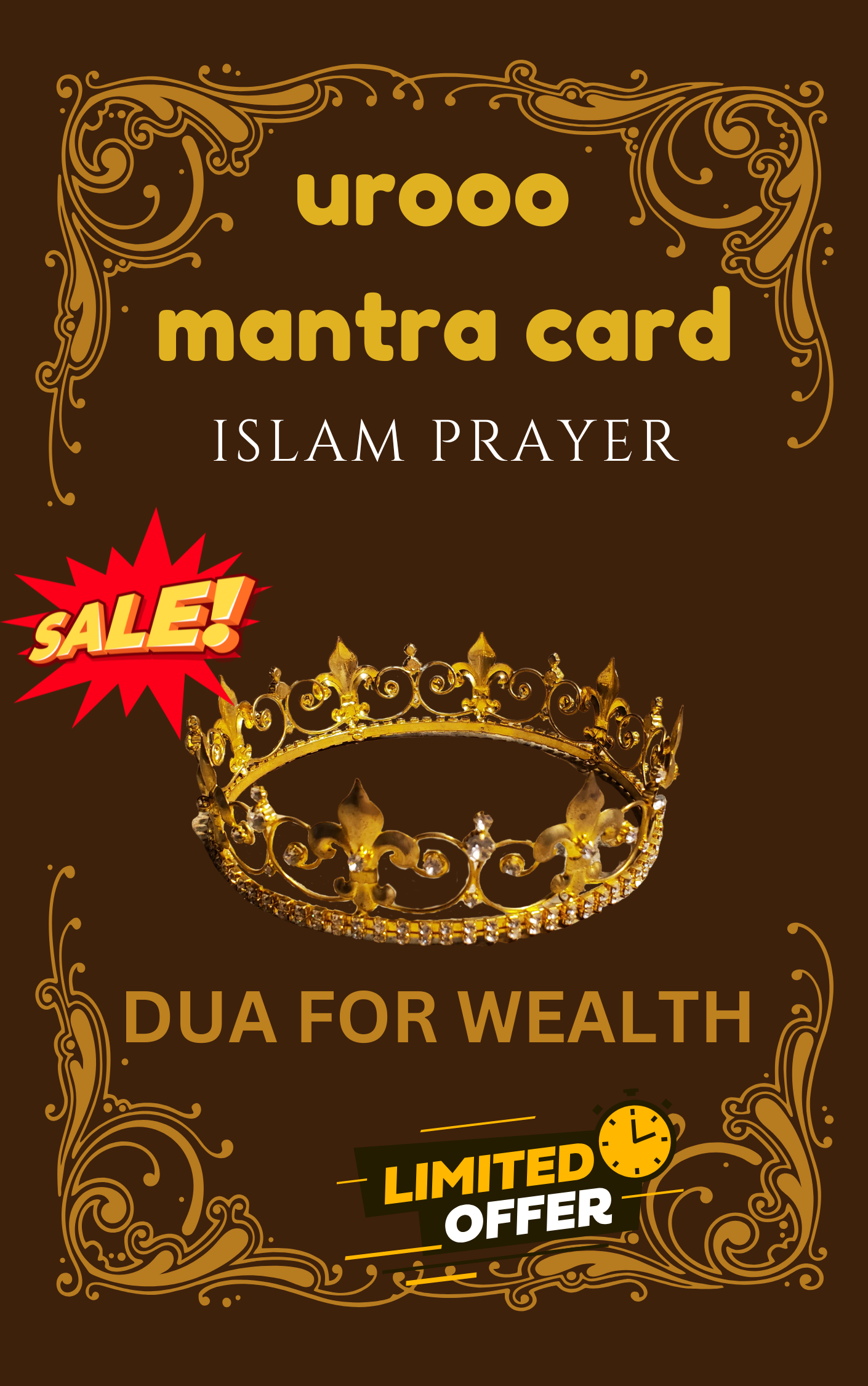 Urooo Mantra Card - DUA FOR WEALTH