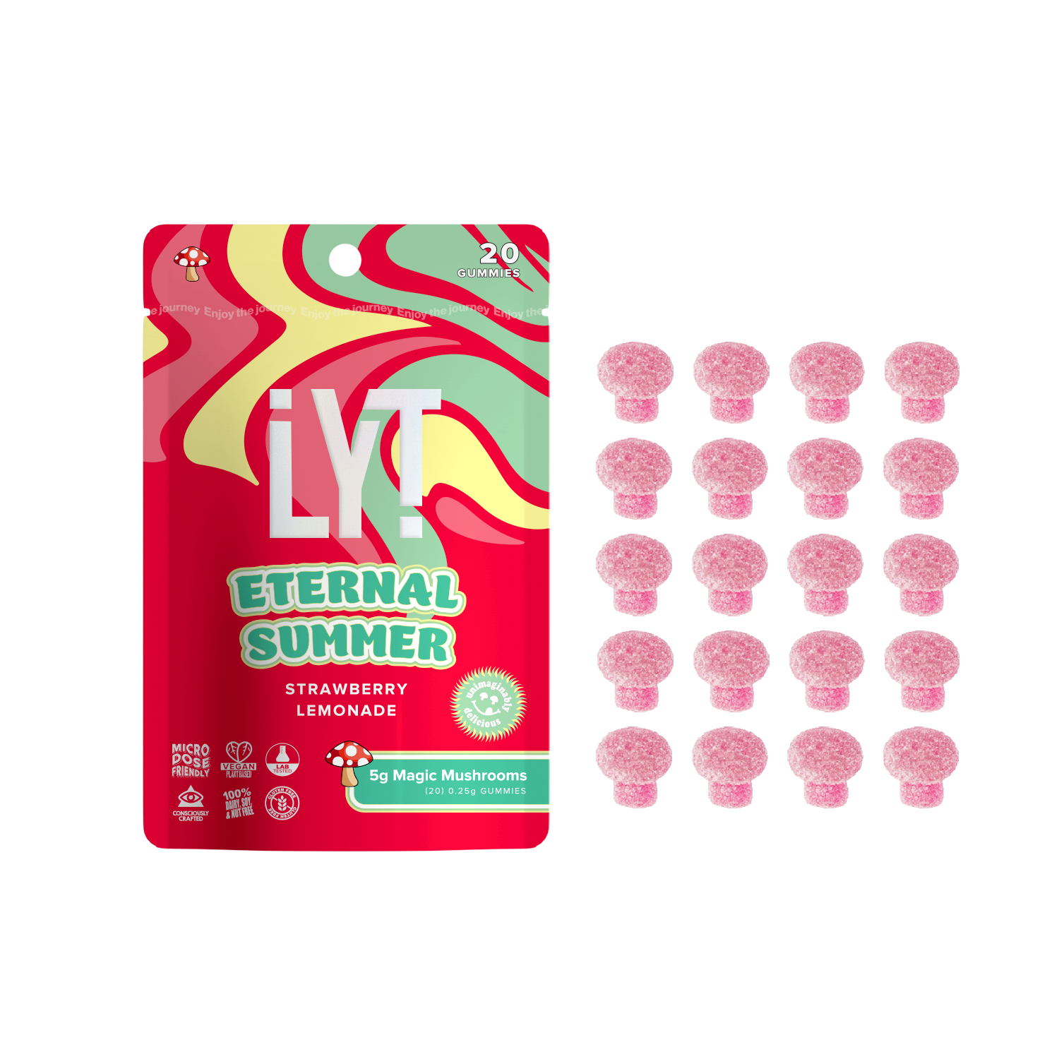 LYT - Strawberry Lemonade 5G Psilocybin Gummies “Eternal Summer”