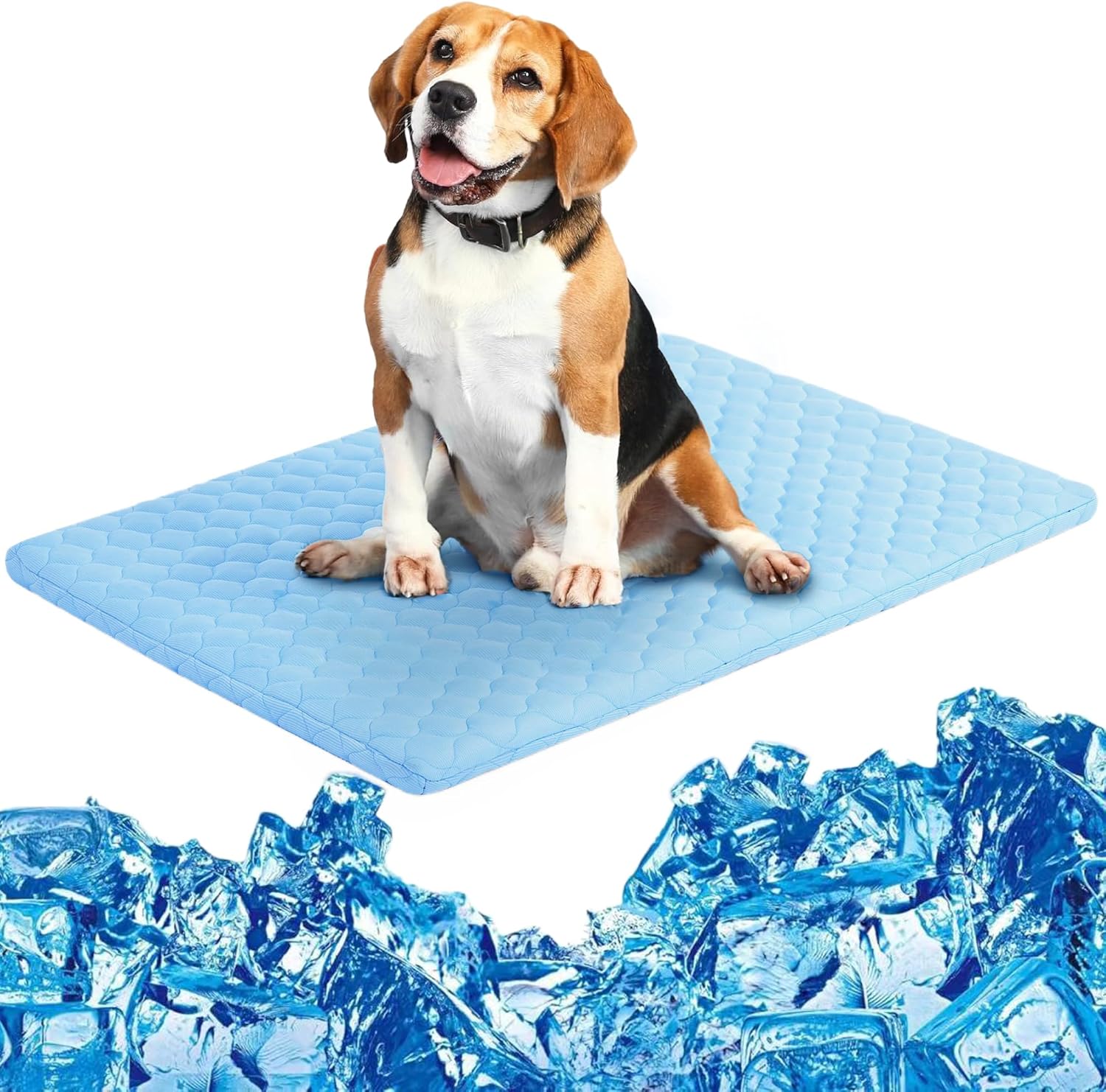 Dog Cooling Mat, Thickened Pets Cooling Pad, Durable & Machine Washble, Indoor Outdoor Uses in Crate, Kennel, Bed, (Medium)
