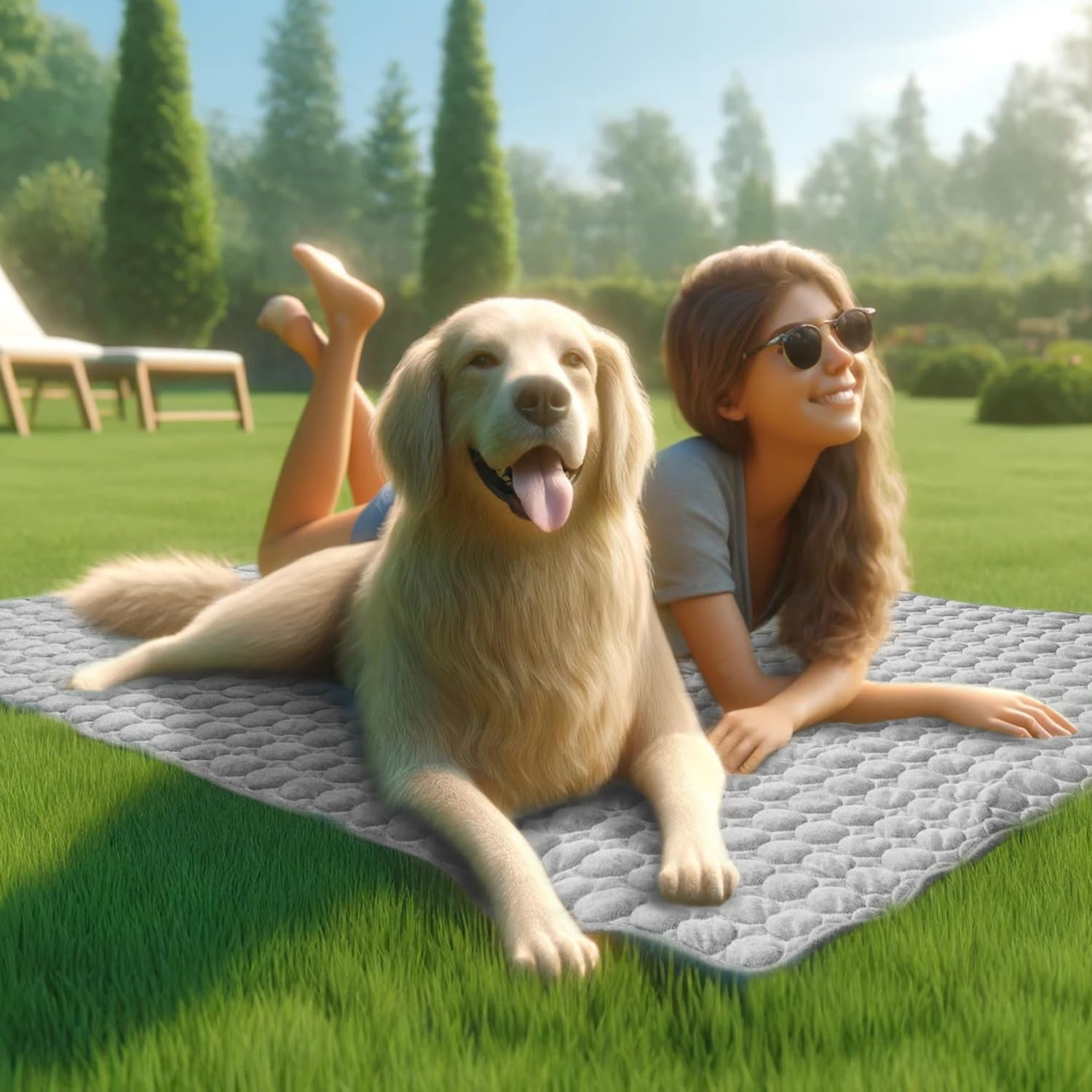 Dog Cooling Mat for Dogs, Pet Cooling Pad Bed for Dog Easy Washable for All Types of Pets and Perfect for Both Indoor and Outdoor Use, Including Car Seats 59" x 40"
