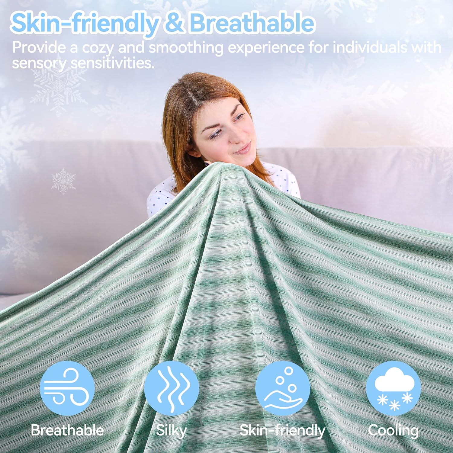 Cooling Blanket for Hot Sleepers, Summer Bed Blanket for Warm Night Sweat, Cool Sofa Throw Blanket for Hot Flashes, Soft Thin Lightweight Blanket for Adults Kids