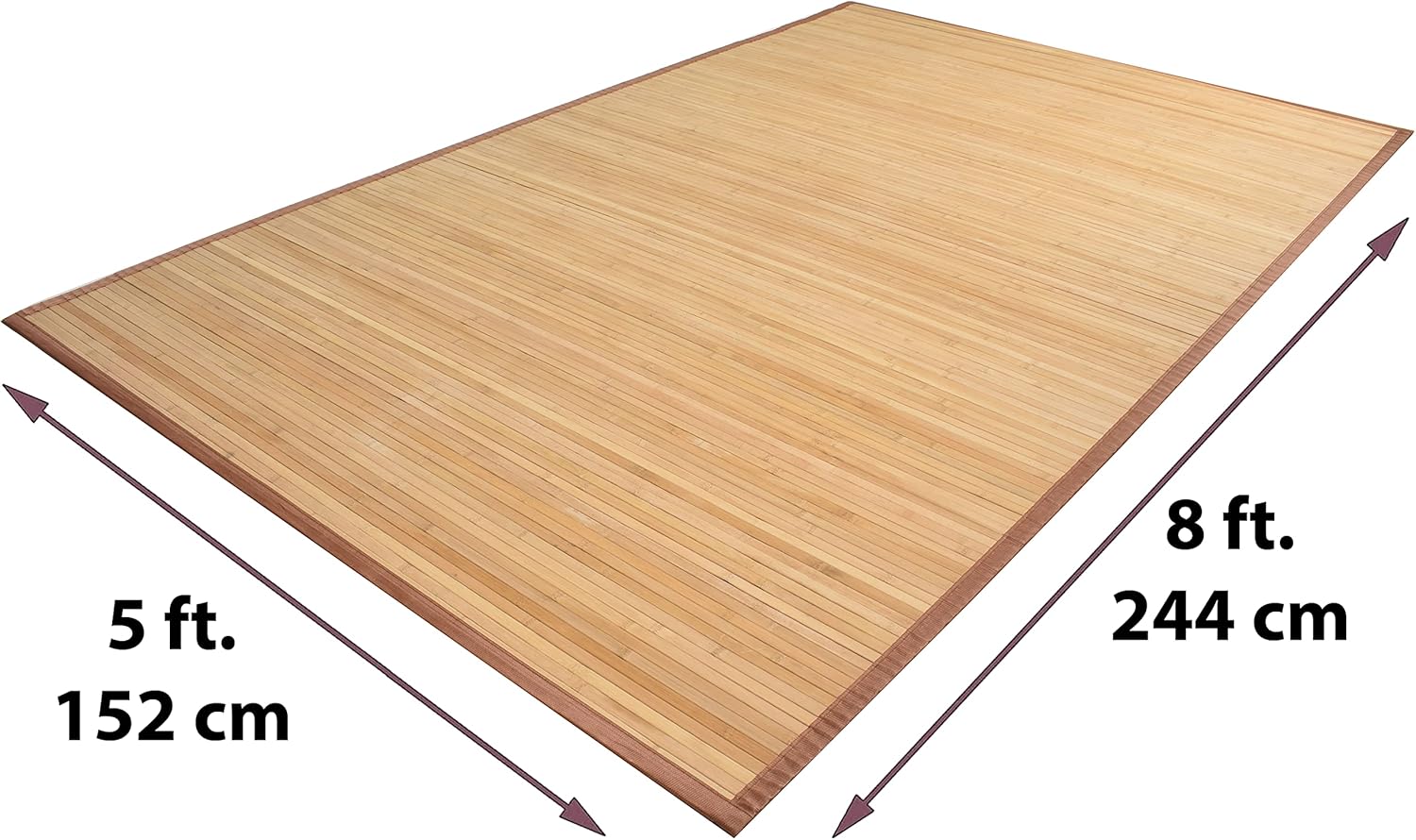 Bamboo Area Rug - 5x8 Bamboo Outdoor Rug All in One: Bamboo Rugs for Living Room, Outdoor Patio Rug, Kitchen Rug, Outdoor Carpet, Bamboo Rug for Entryway, Room Rug - Bamboo Floor Mat Large Light Brown
