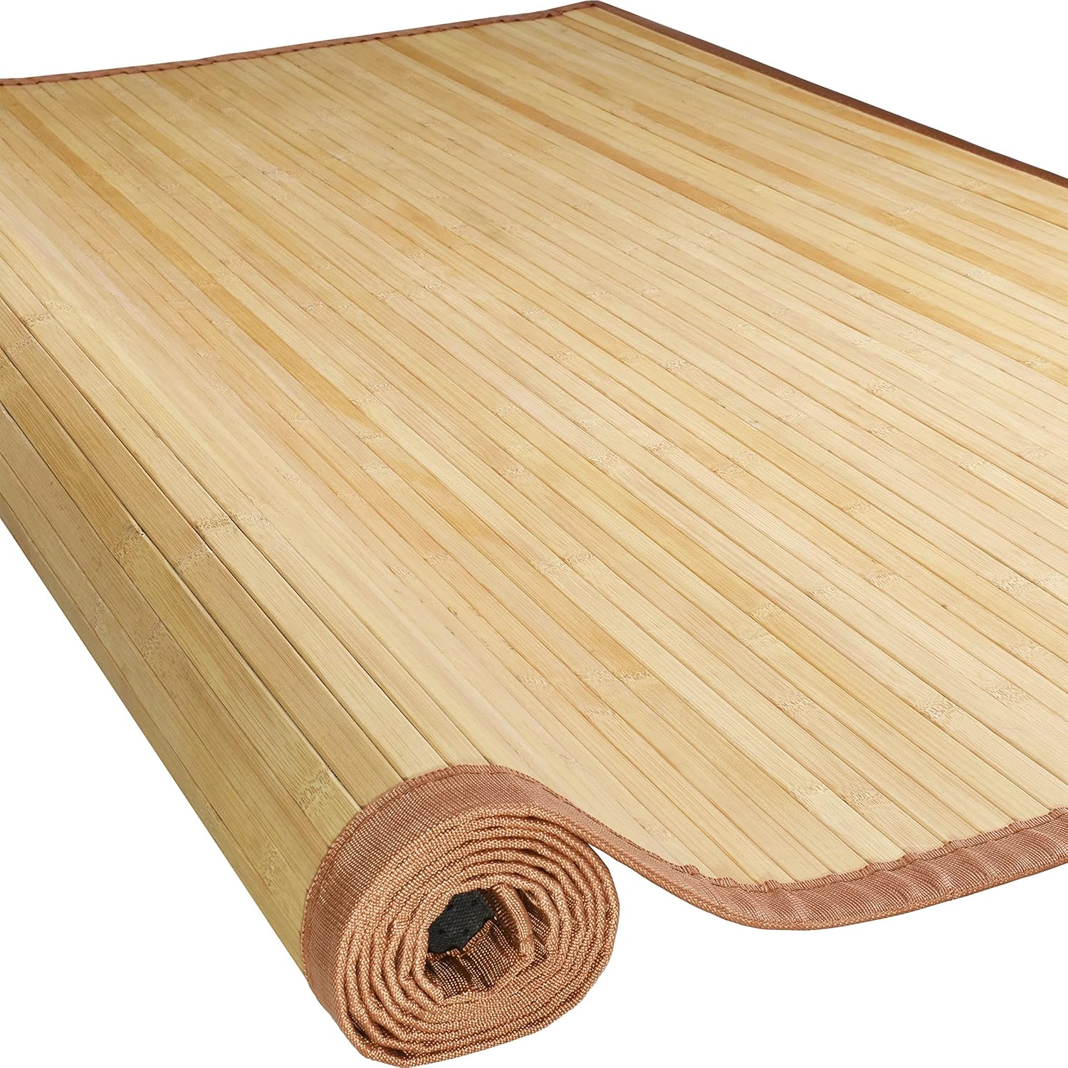 Bamboo Area Rug - 5x8 Bamboo Outdoor Rug All in One: Bamboo Rugs for Living Room, Outdoor Patio Rug, Kitchen Rug, Outdoor Carpet, Bamboo Rug for Entryway, Room Rug - Bamboo Floor Mat Large Light Brown