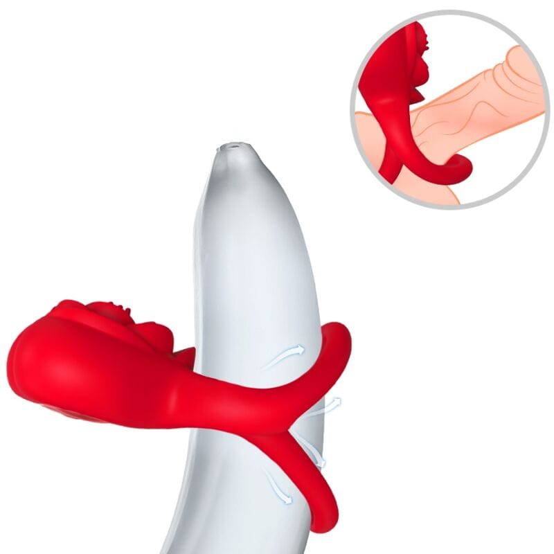 ARMONY - ANEL VIBRADOR CORAĒĆO VERMELHO