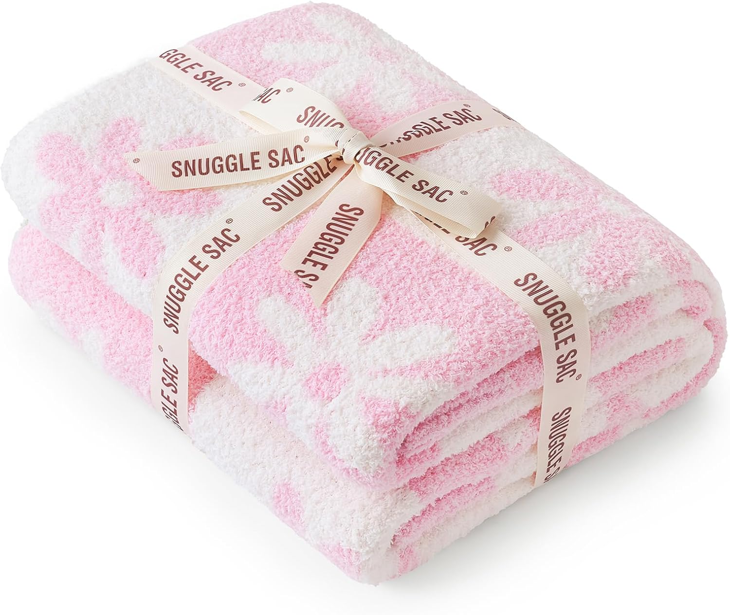 Checkered Blanket, Pink Flower Throw Blanket for Couch Plaid Microfiber Fluffy Warm Cozy Fuzzy Soft Throw Blanket Reversible Checkerered Blankets for Sofa, Chair, Bed, 50x60 inches