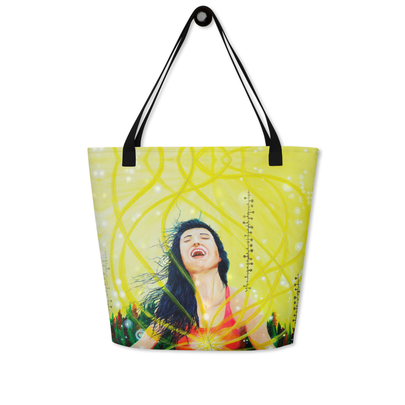  Large Tote Bag-Joy-16"x20"
