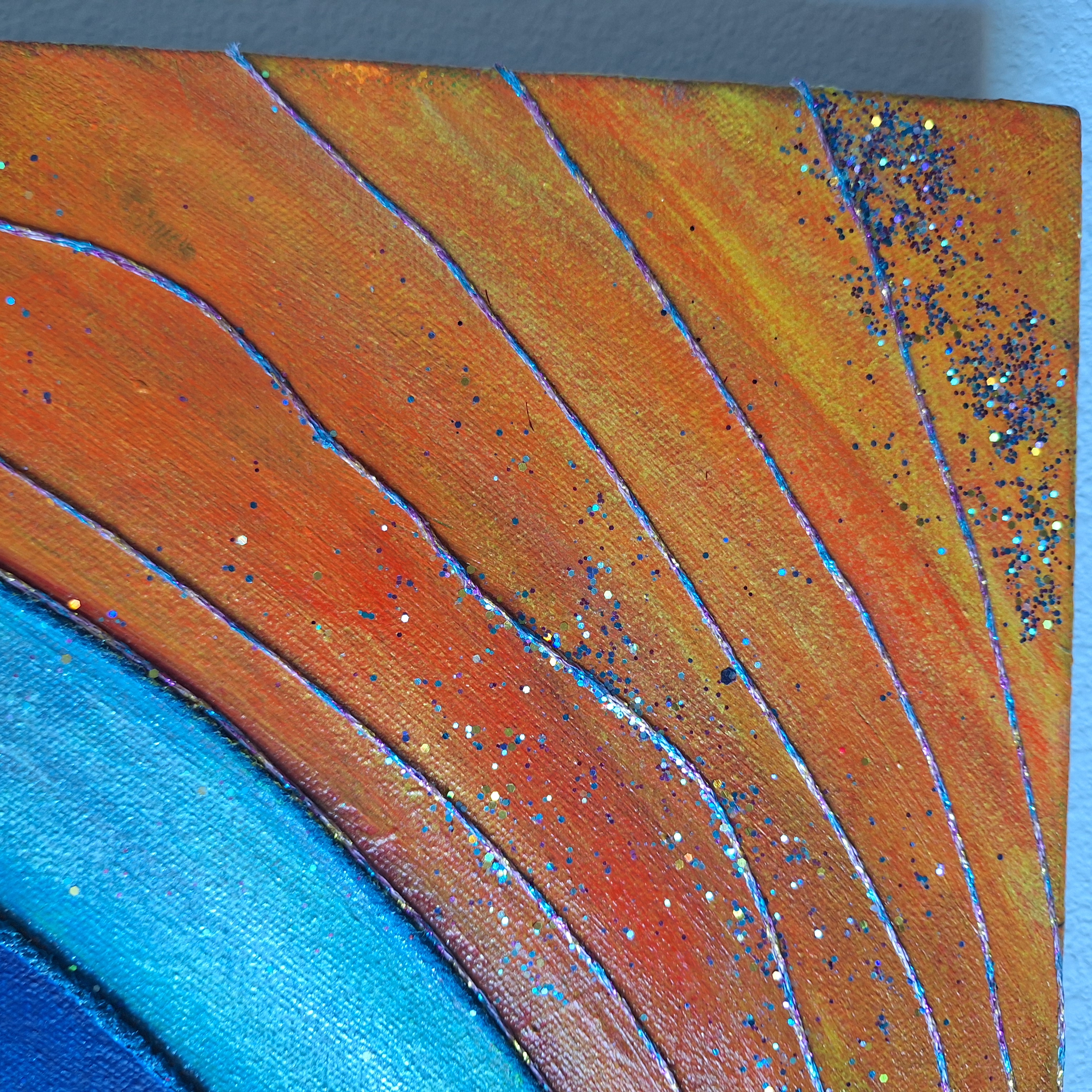 Lotus Flower Painting -Mixed Media 