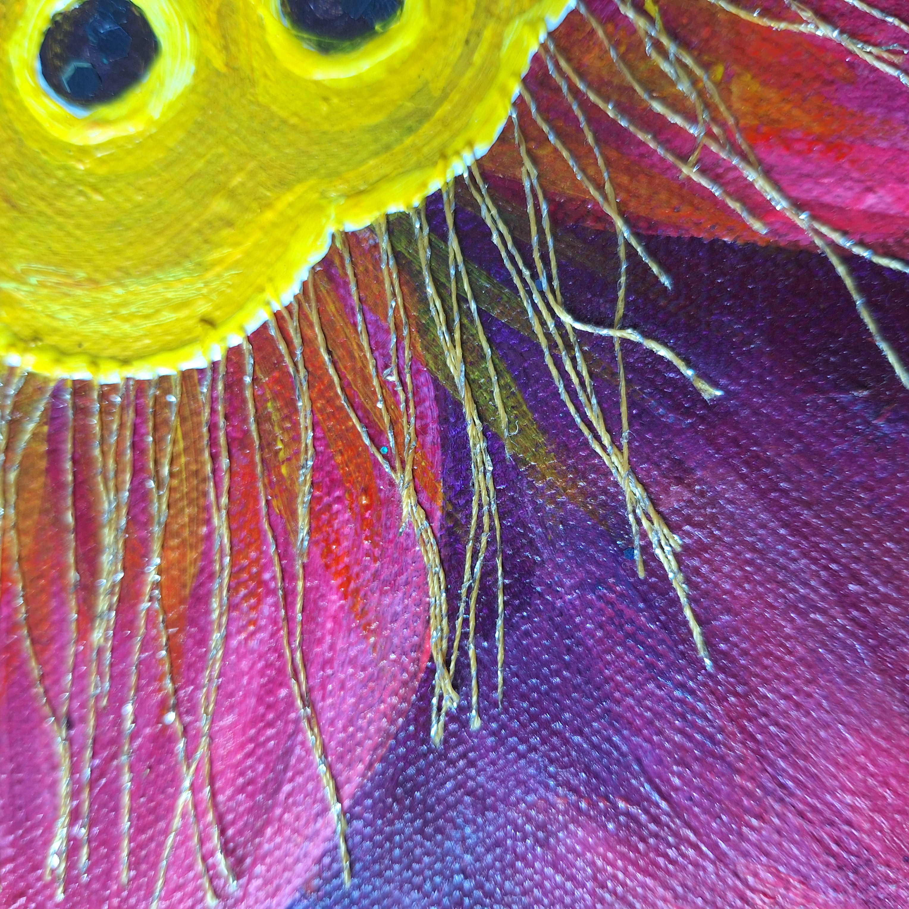 Lotus Flower Painting -Mixed Media 