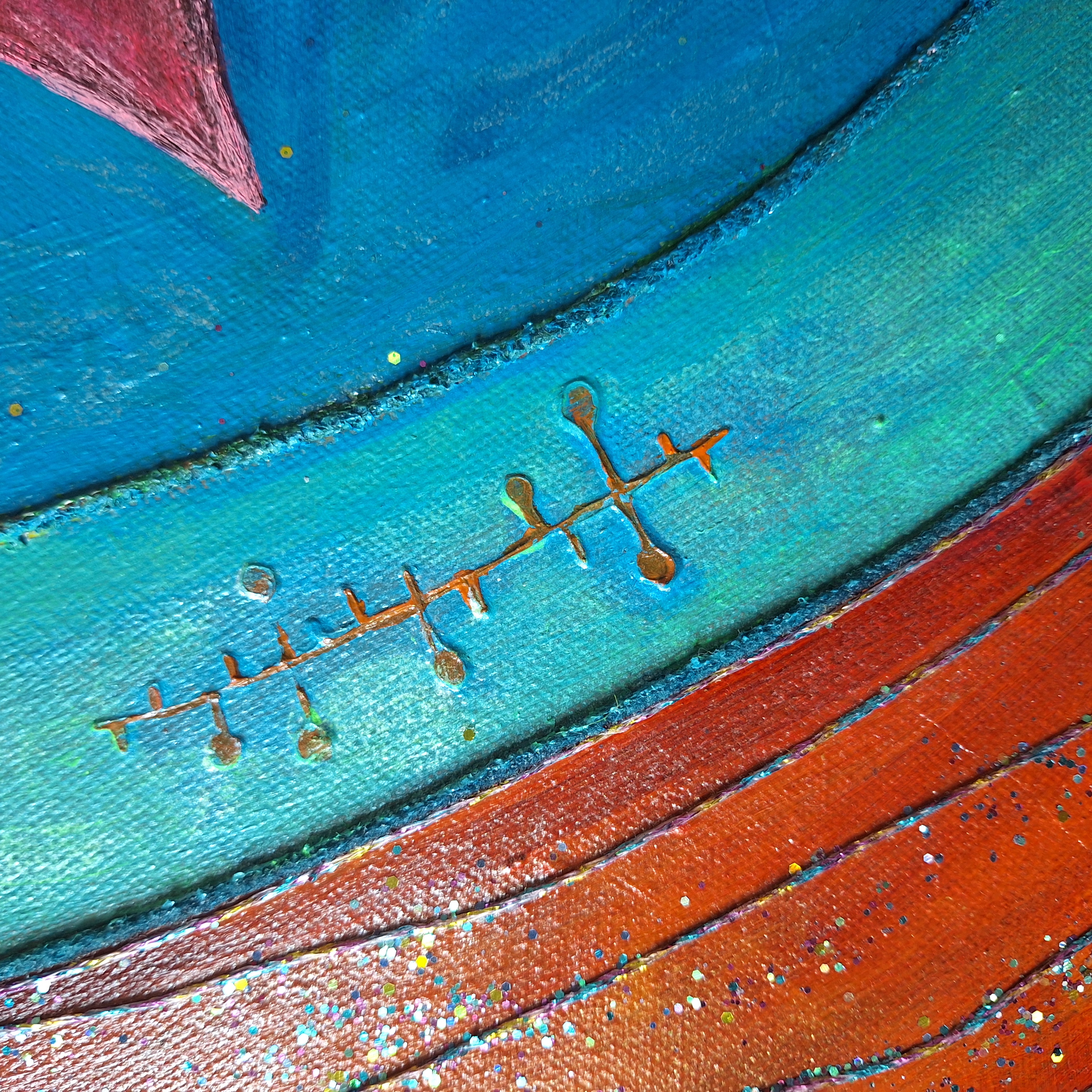 Lotus Flower Painting -Mixed Media 
