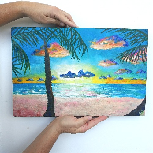 Palm trees and Beach landscape